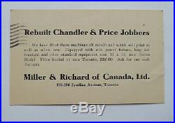 Z29 Toronto firm sells used printing equipment to Vancouver postcard 1928-35